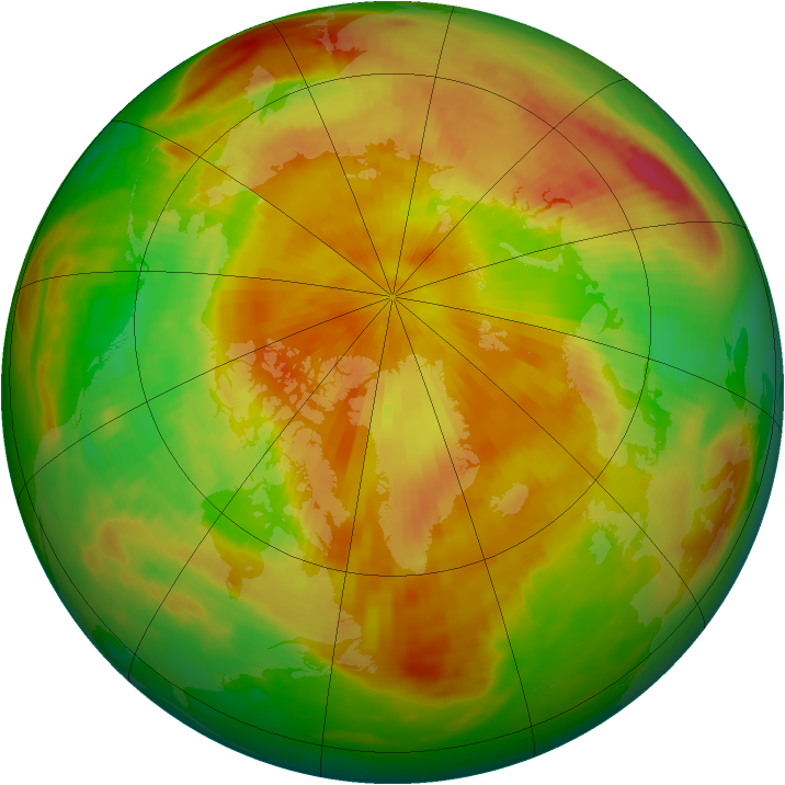 Arctic ozone map for 30 April 1989
